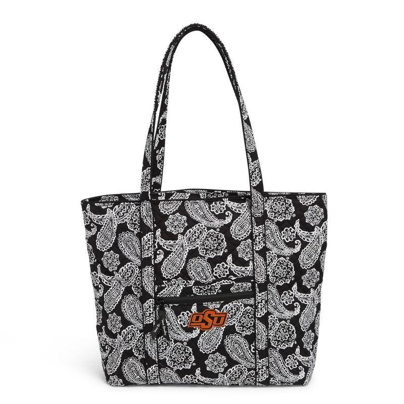 Vera Bradley Collegiate Tote Bag Women in Black/White Bandana with Oklahoma State University Logo Product Image