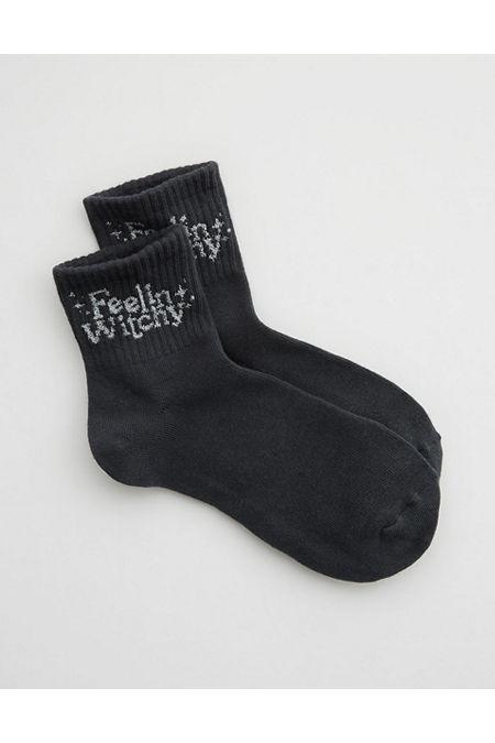 Aerie Halloween Ribbed Cotton Bobby Socks Women's Product Image