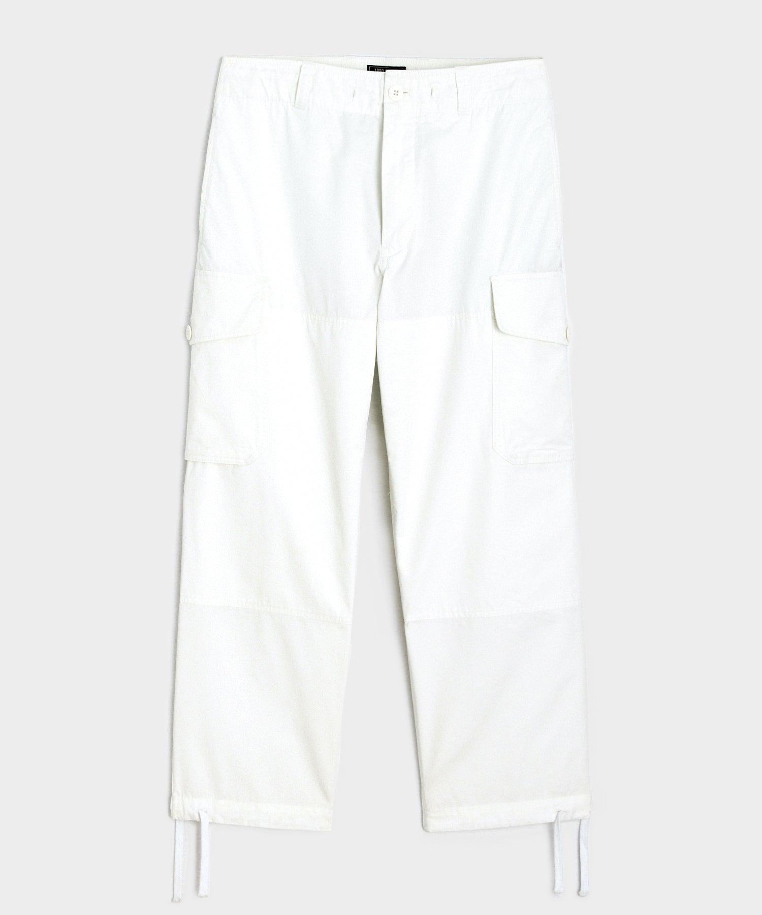 Garment Dyed Cargo Pant in White Product Image