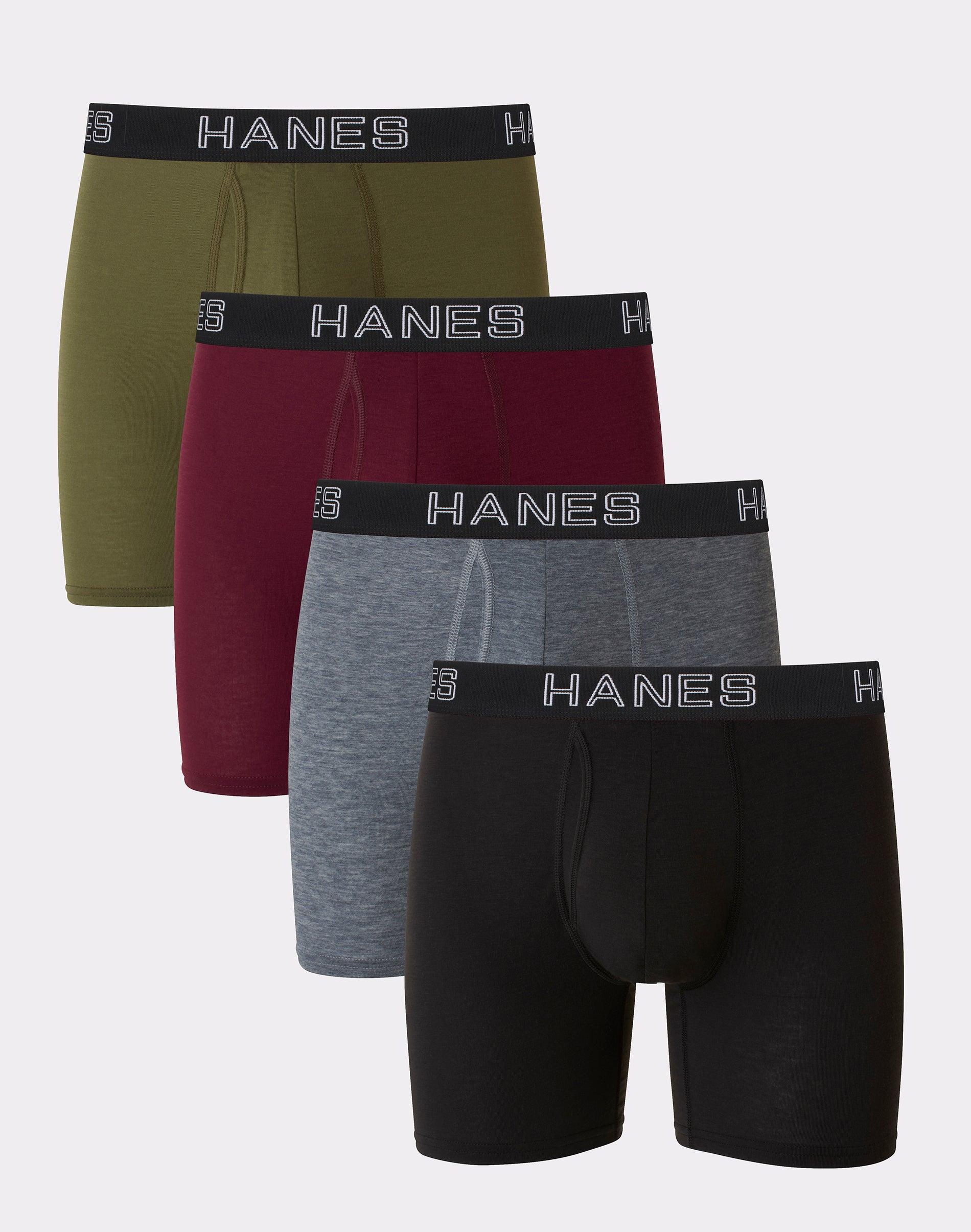 Mens Hanes 4-pack Ultimate Comfort Flex Fit Total Support Pouch Boxer Briefs Product Image