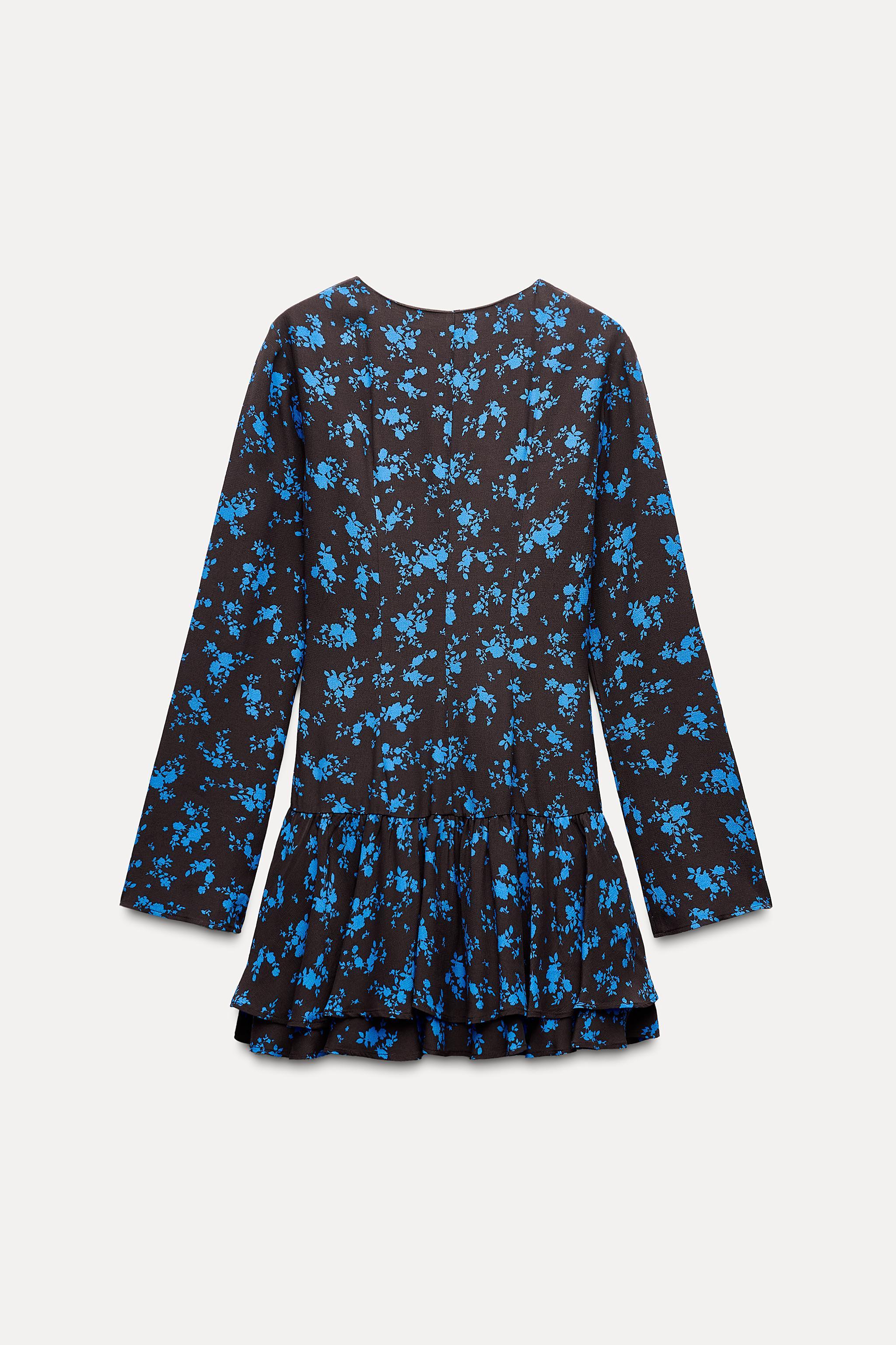 FLORAL PRINT TIED DRESS Product Image