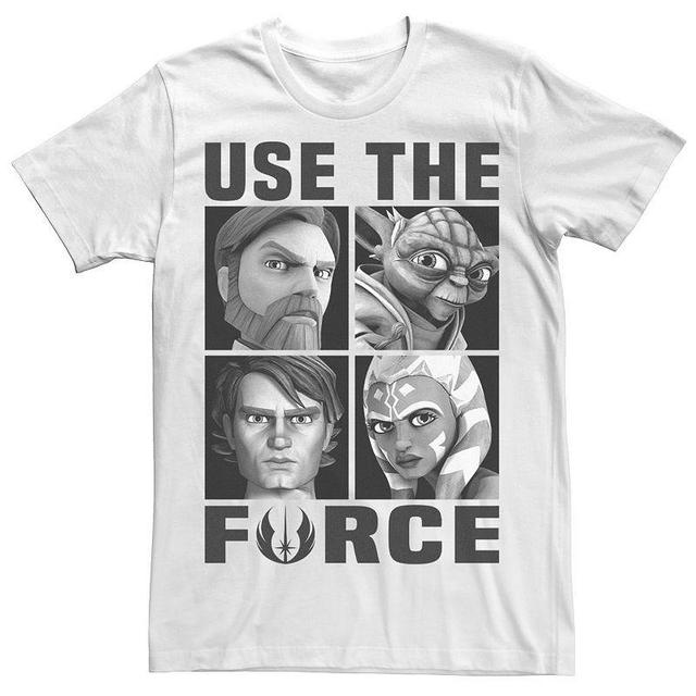 Mens Star Wars: Clone Wars Use The Force Character Box Up Tee Product Image