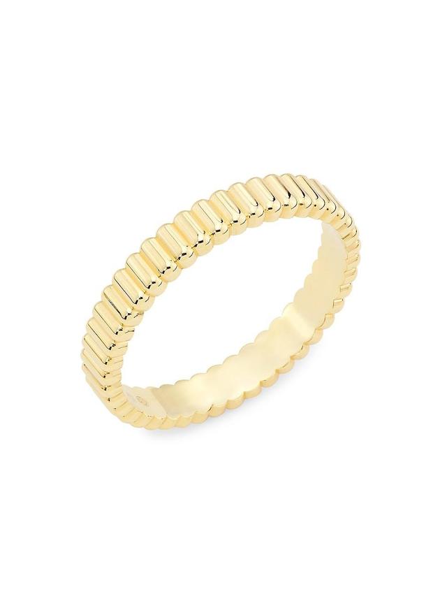 Womens Quatre 18K Yellow Gold Grosgrain Wedding Band Product Image