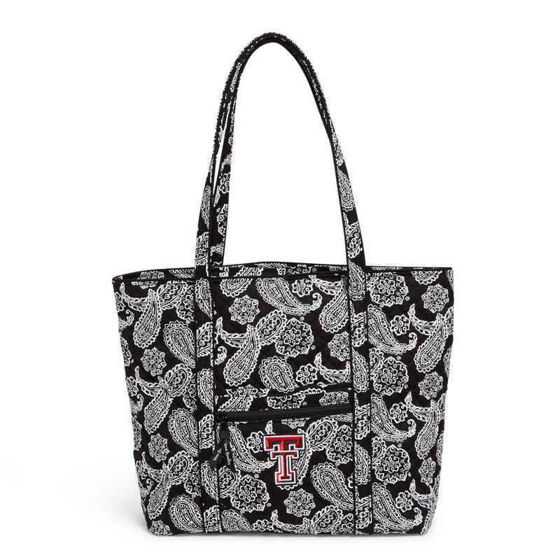 Vera Bradley Collegiate Tote Bag Women in Black/White Bandana with Texas Tech University Logo Product Image