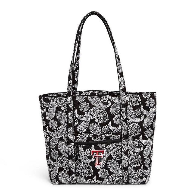 Vera Bradley Collegiate Tote Bag Women in Black/White Bandana with Texas Tech University Logo Product Image