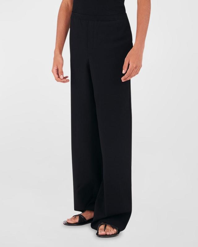 Mens Solid Relaxed-Fit Trousers Product Image