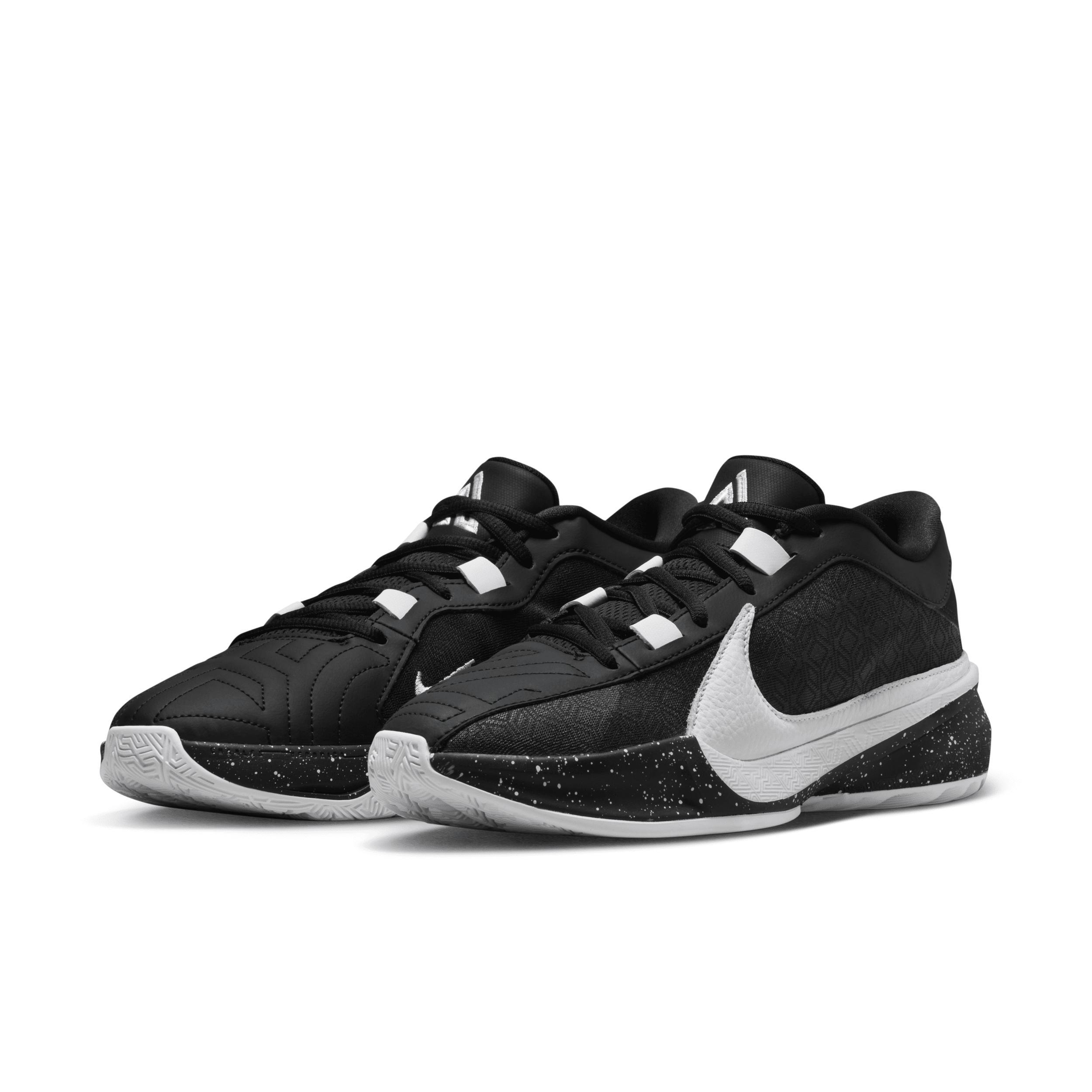 Nike Mens Nike Zoom Freak 5 - Mens Basketball Shoes Black/White/Grey Product Image