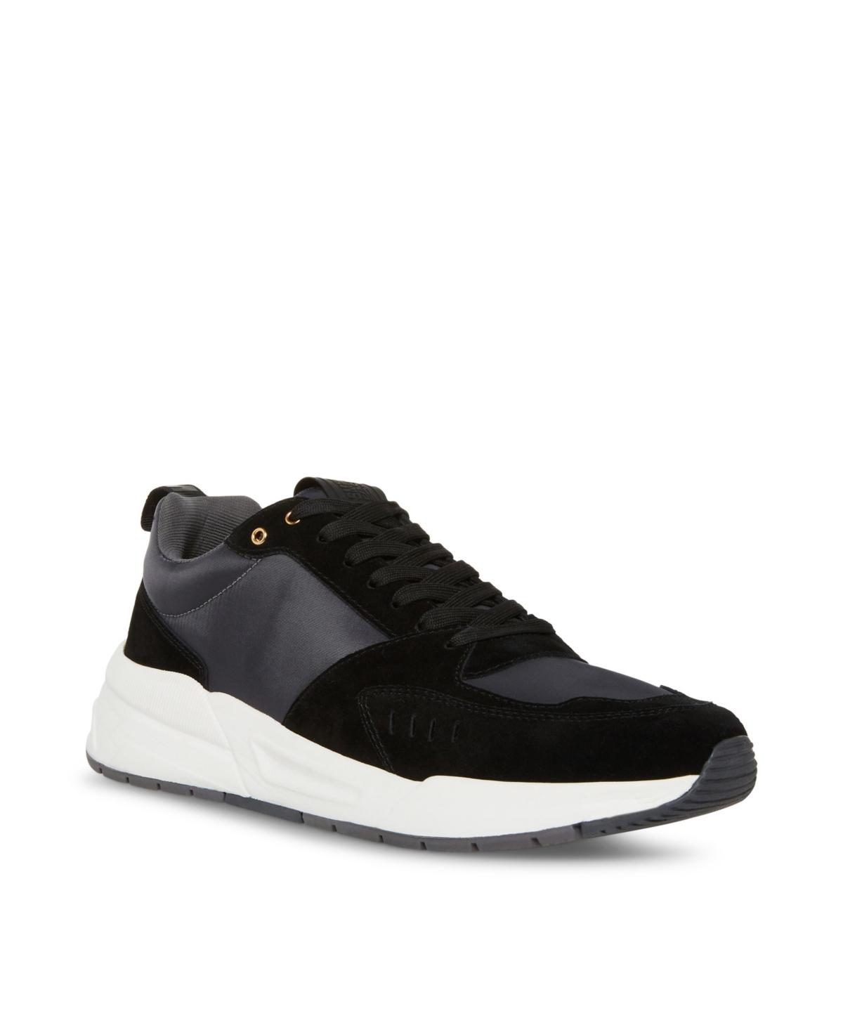 Steve Madden Mens Barron Lace-Up Sneakers - Black Product Image