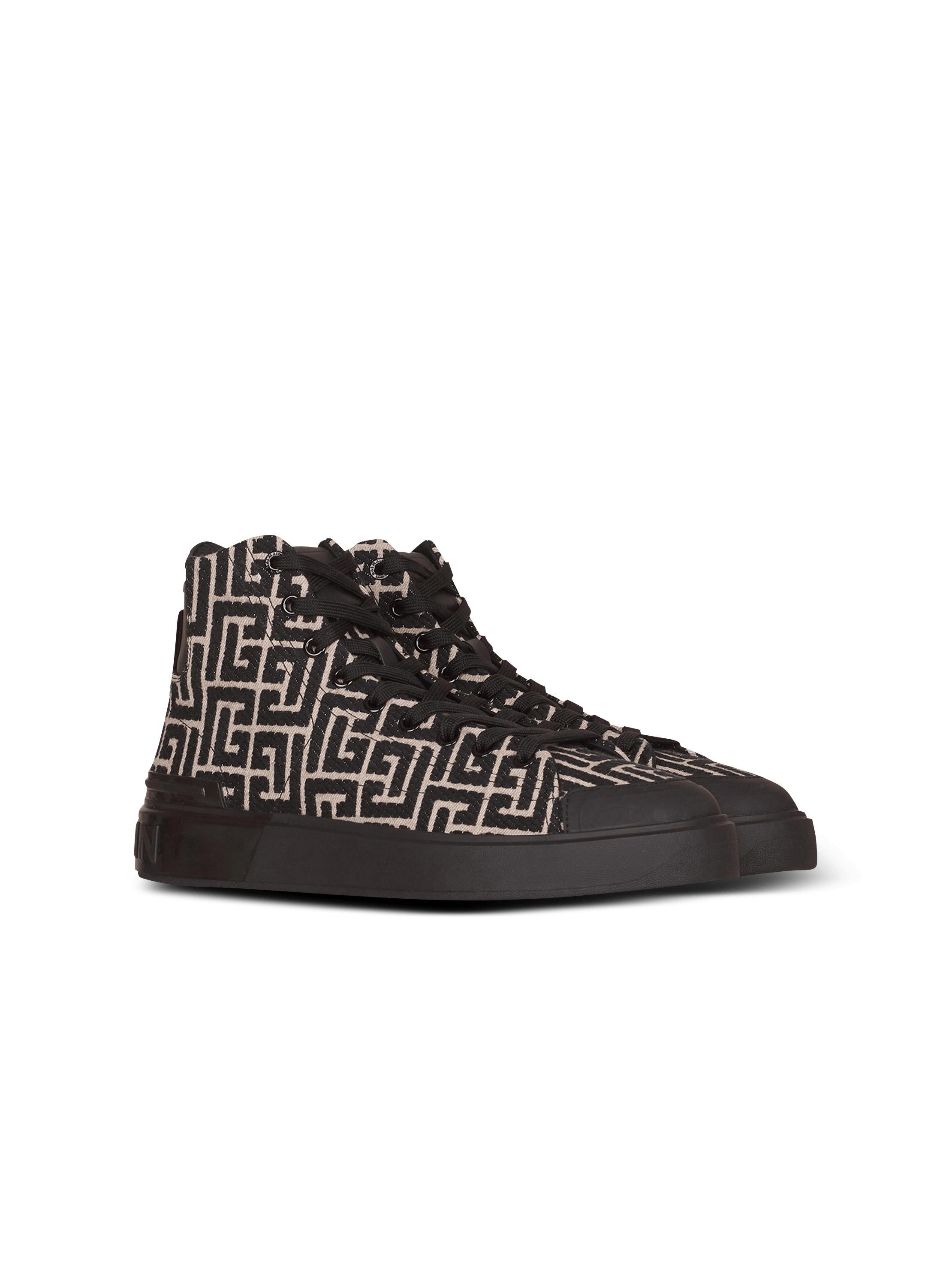 Monogram jacquard B-Court high-top sneakers Product Image