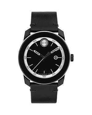 Men's Movado BoldÂ® Tr90 Black Strap Watch with Silver-Tone Dial and Date Window (Model: 3601154) Product Image