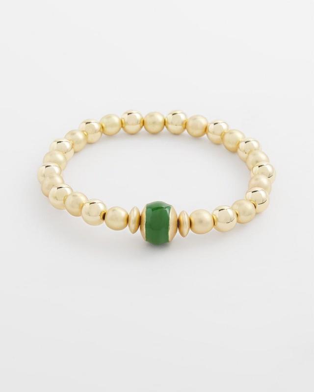 Jade Bead Bar Stretch Bracelet Product Image