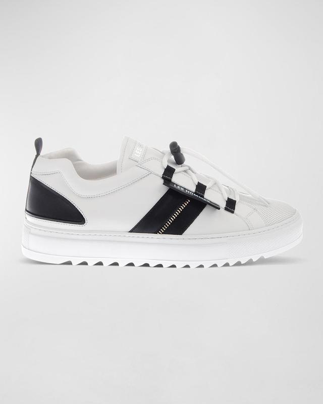 Mens Two-Tone Logo Zip Sneakers Product Image