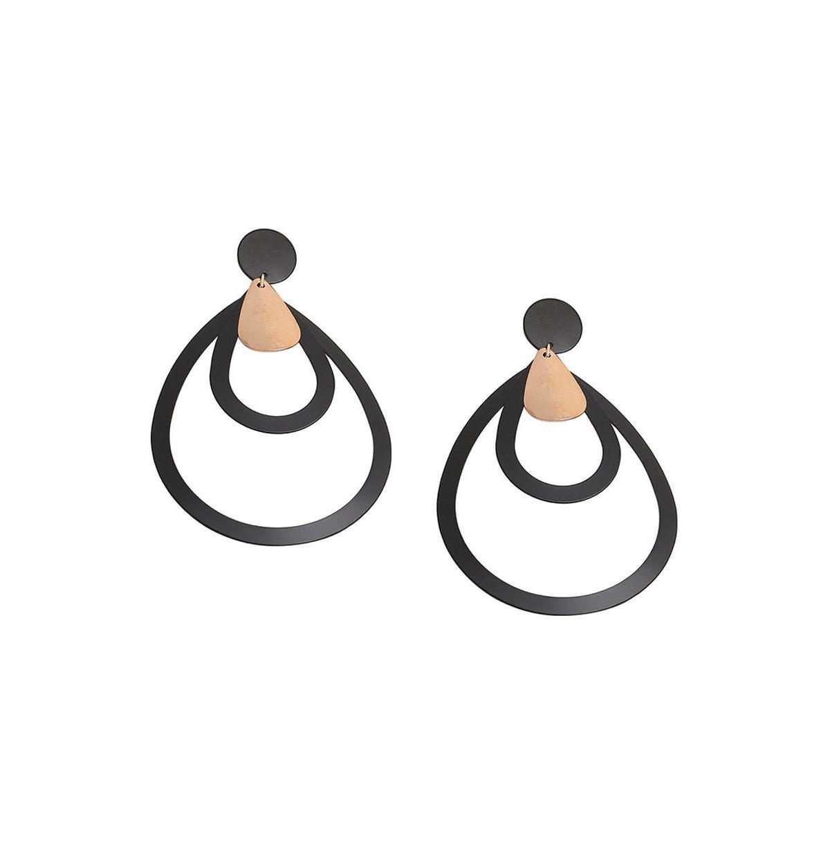 Sohi Womens Contrast Drop Earrings Product Image