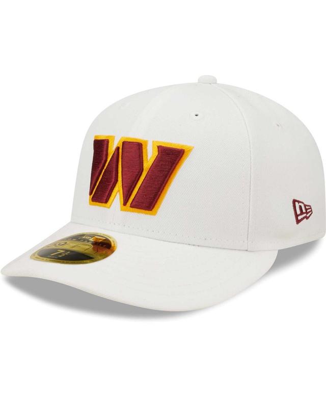 Mens New Era White Washington Commanders Omaha Low Profile 59FIFTY Fitted Hat Product Image