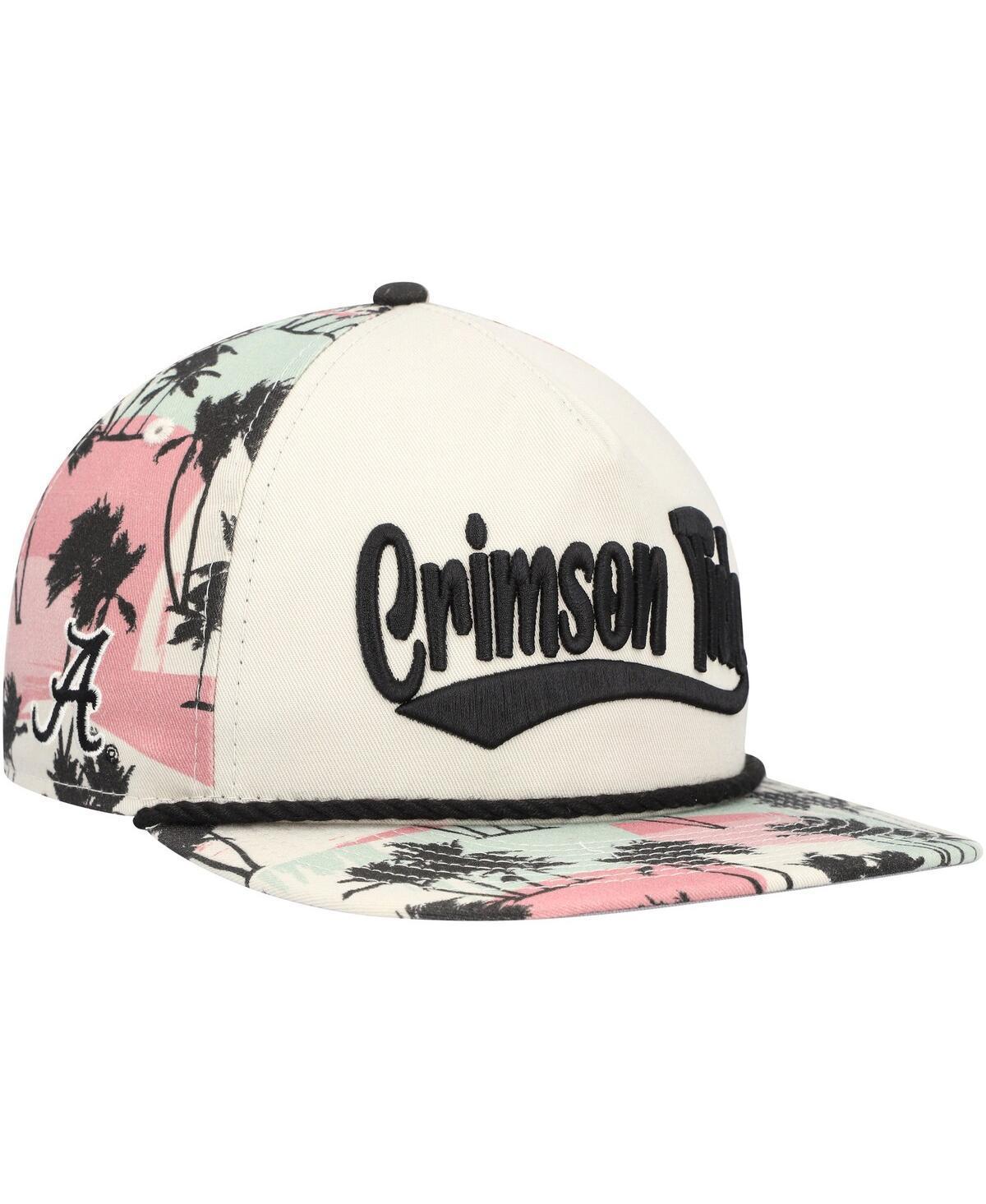 Mens New Era Cream Alabama Crimson Tide High Tide Golfer Snapback Hat Product Image