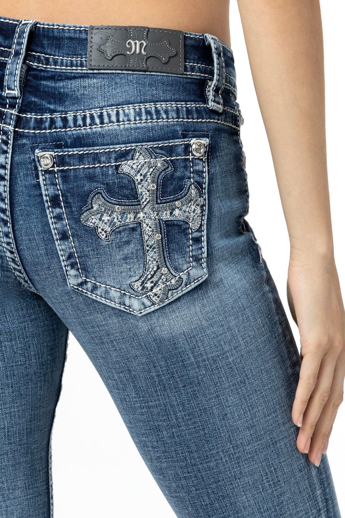 Rebel With A Cross Bootcut Jeans Product Image