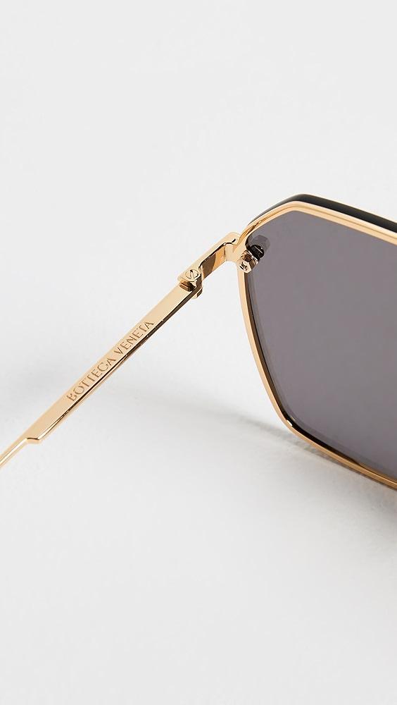 Bottega Veneta Oversized Geometric Aviators | Shopbop Product Image