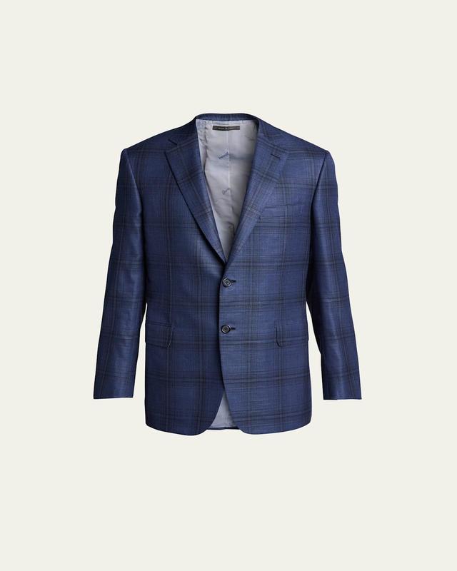 Mens Plaid Wool Sport Jacket Product Image