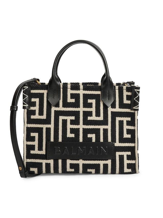 Womens B-Army Small Monogram Jacquard Tote Bag Product Image