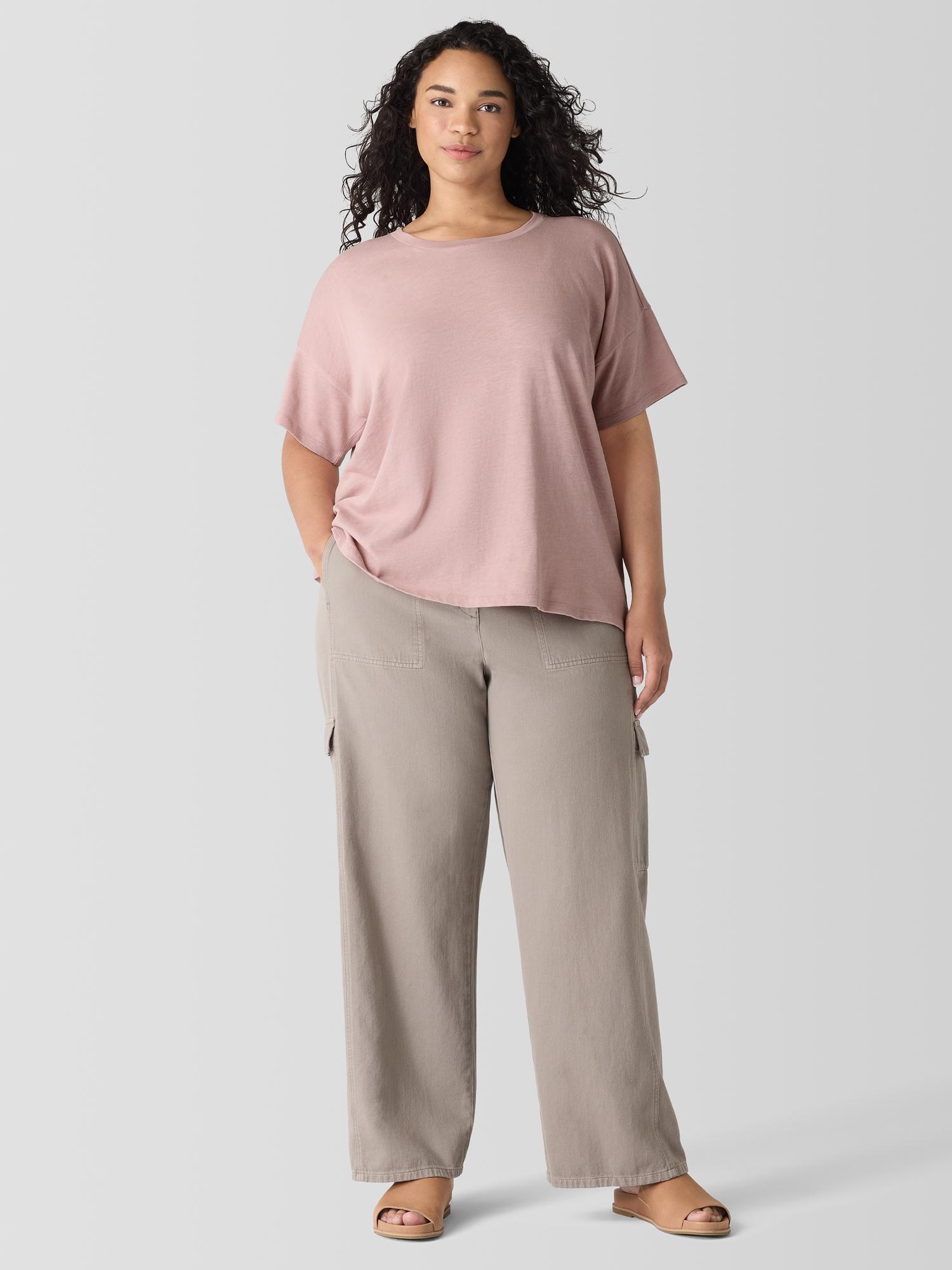 EILEEN FISHER Cozy Organic Cotton Slub Teefemale Product Image