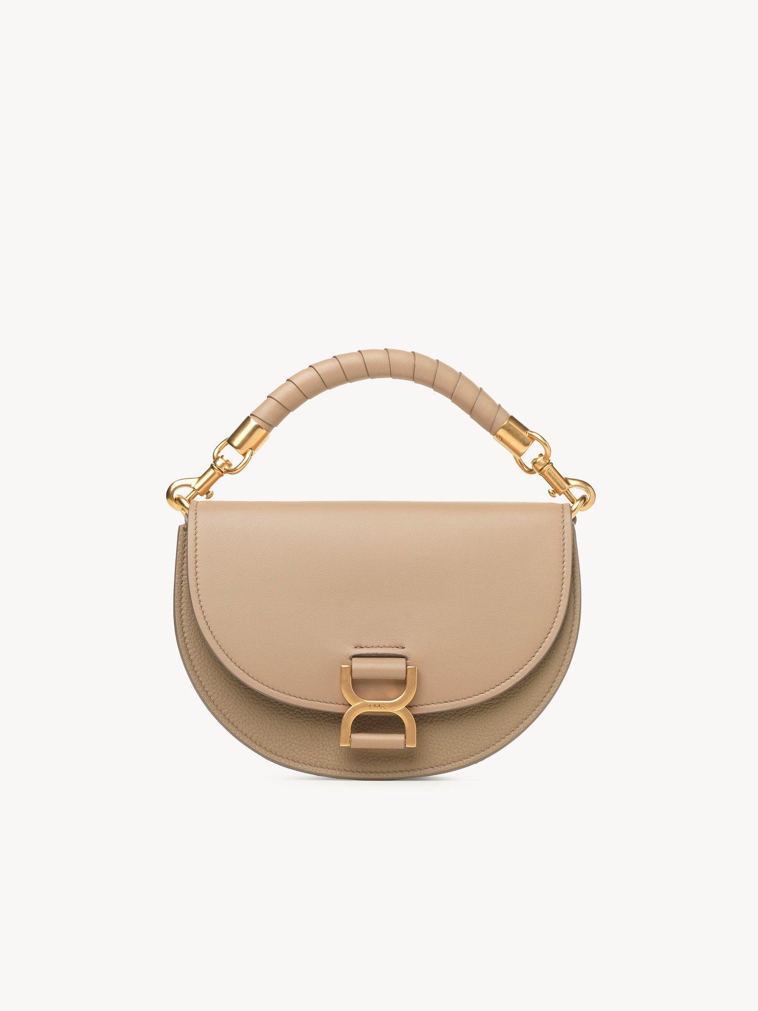 Marcie chain flap bag in grained leather Product Image