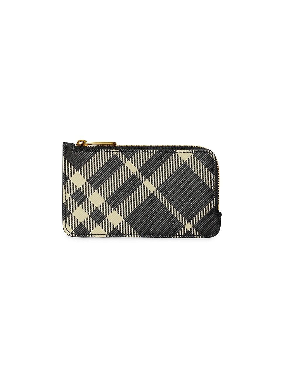 Womens Check Zip Card Case Product Image