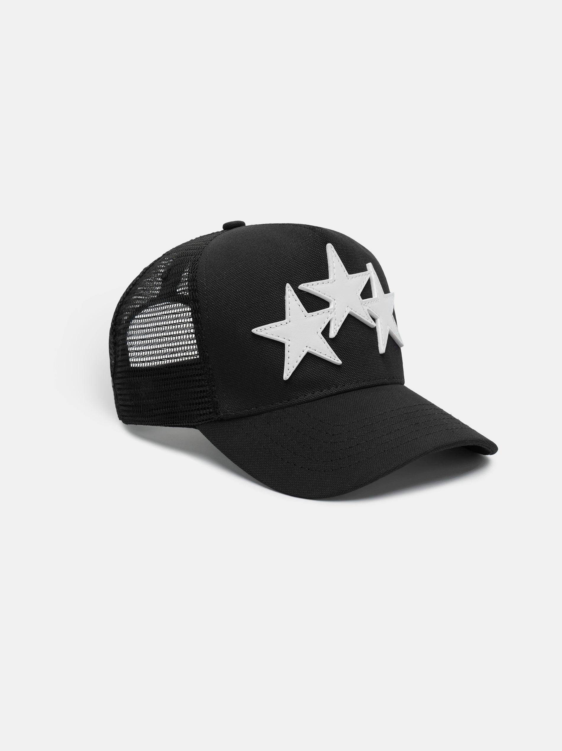 3 Star Trucker Hat - Black/White Male Product Image