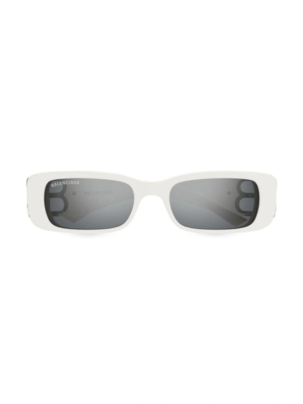 Logo Rectangle Acetate Sunglasses In White product image