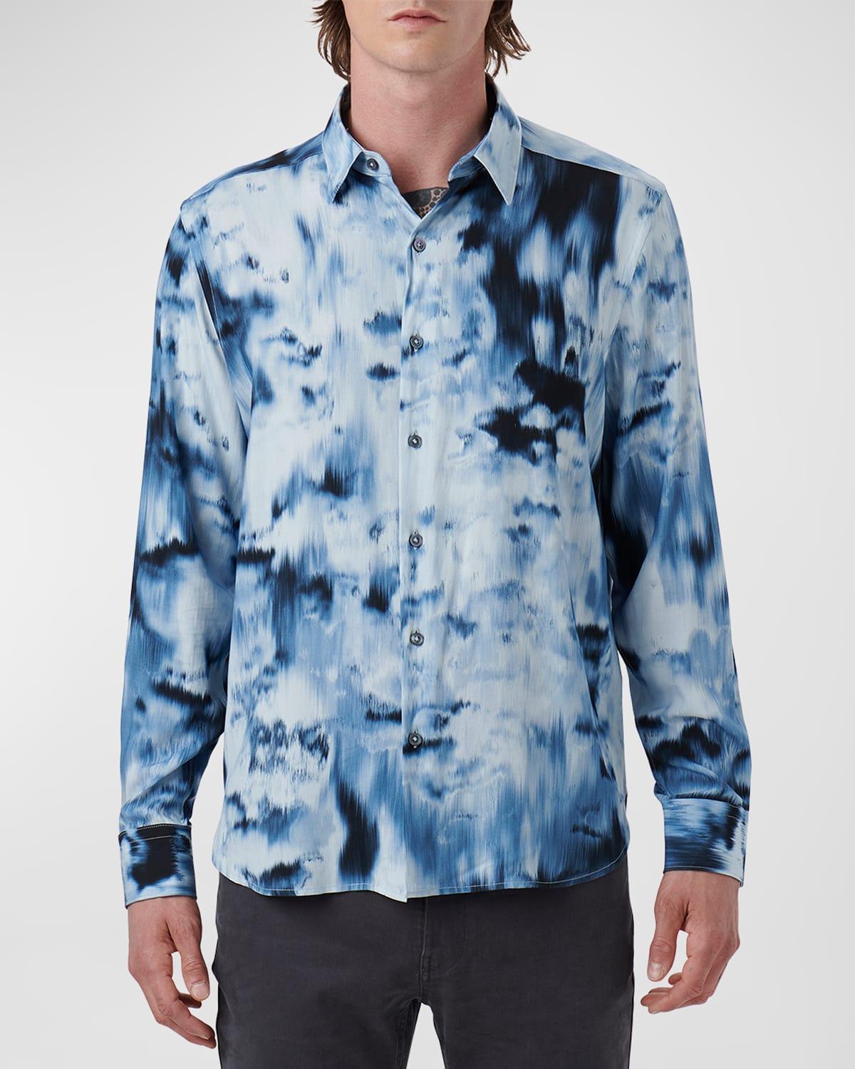 Mens Julian Abstract Button-Front Shirt Product Image