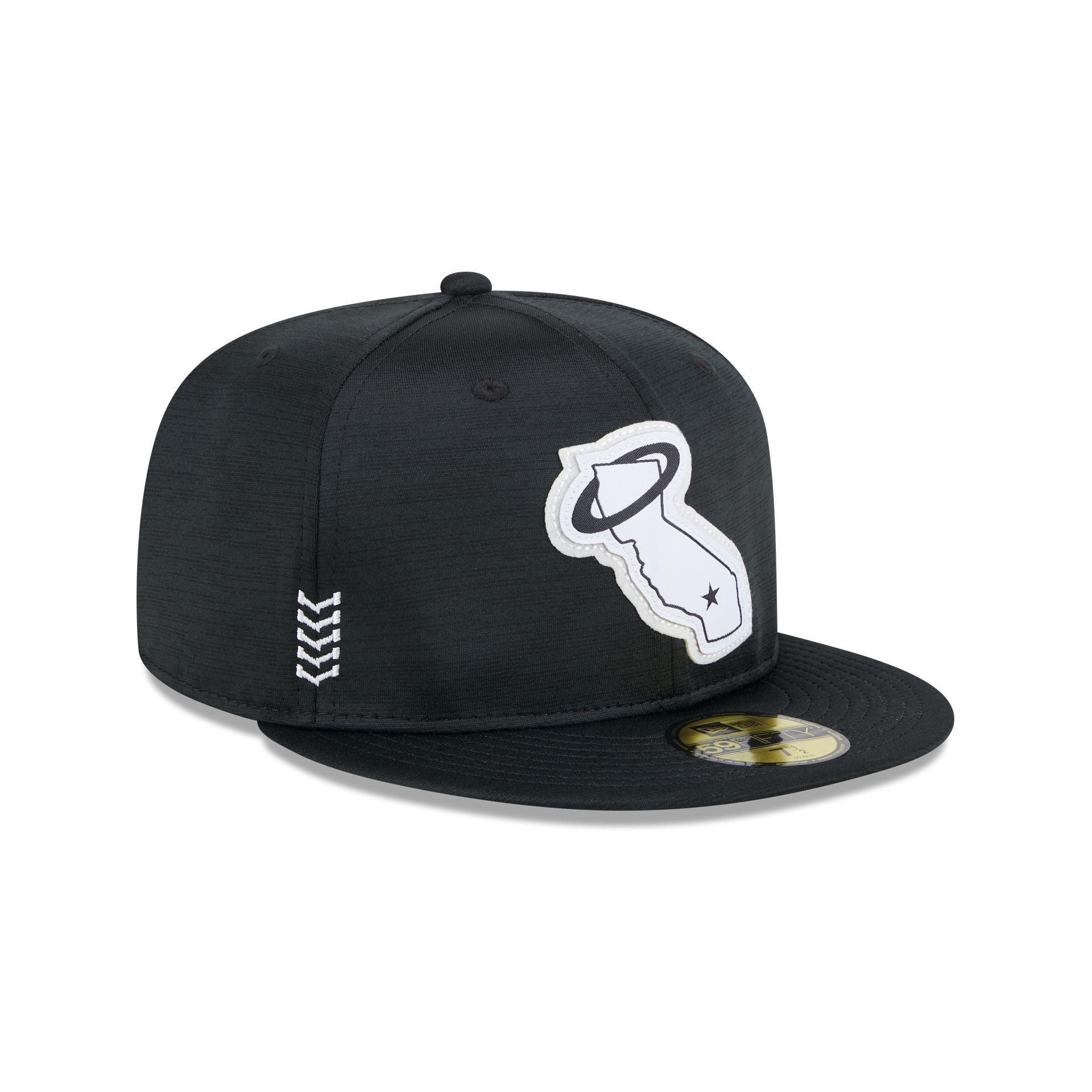 Los Angeles Angels 2024 Clubhouse Black 59FIFTY Fitted Hat Male Product Image