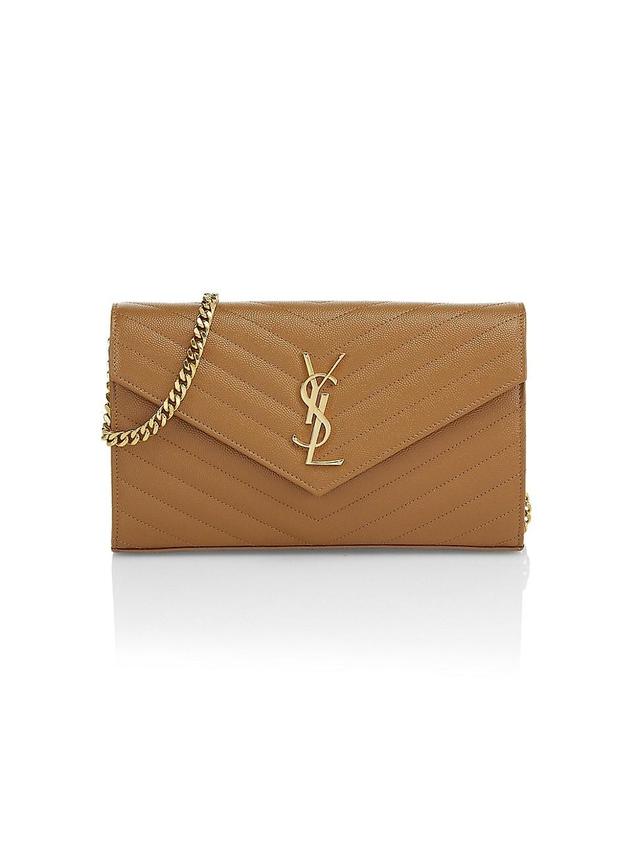 Womens Classic Cassandre Chain Wallet in Grain De Poudre Leather Product Image