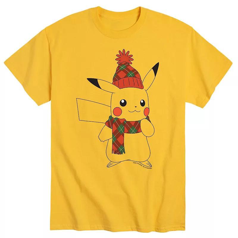 Mens Pokemon Winter Pikachu T-shirt Product Image