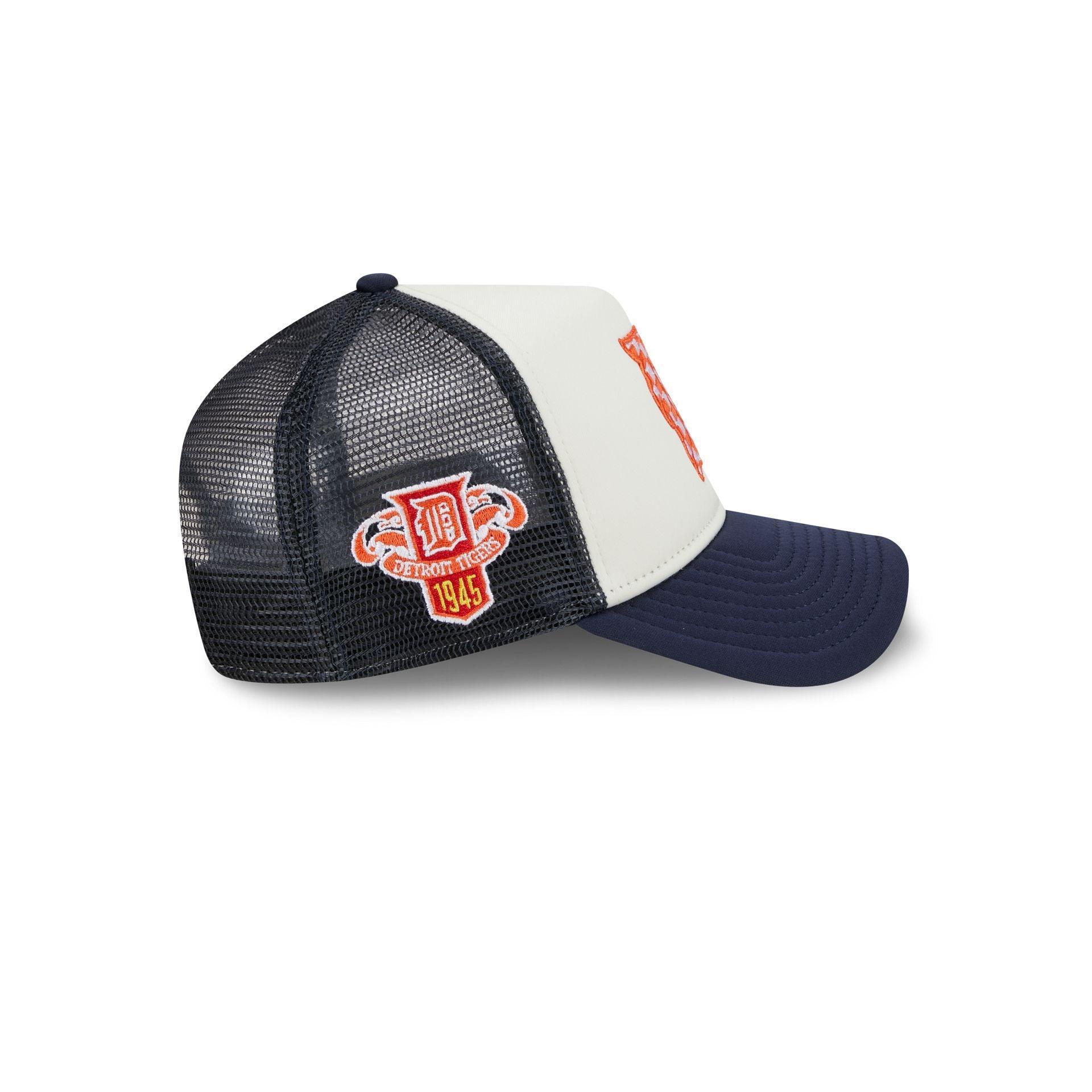 Detroit Tigers Checkered Flag 9FORTY A-Frame Trucker Hat Male Product Image