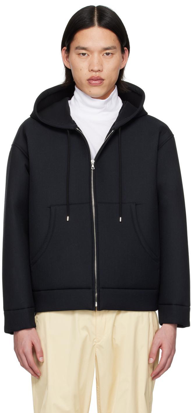 AURALEE Navy Sponge Hoodie In Blue Product Image