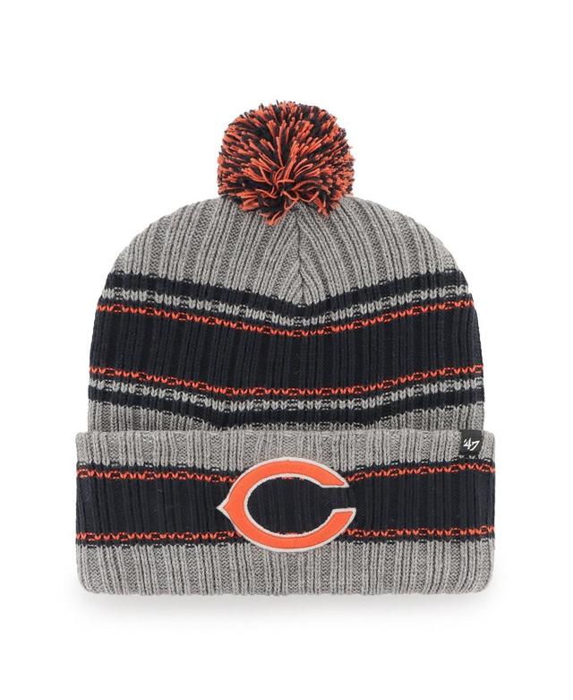 Mens 47 Brand Graphite Chicago Bears Rexford Cuffed Knit Hat with Pom Product Image