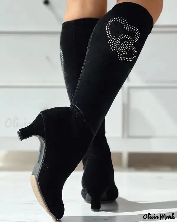 Olivia Mark – Rhinestone Heart Dance Boots Product Image