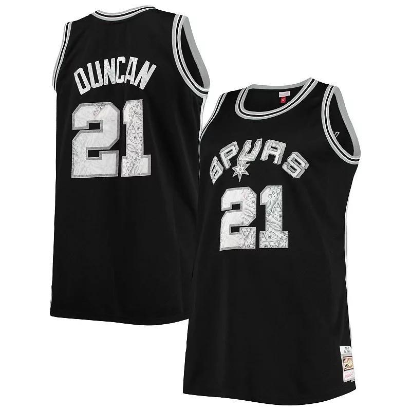 Mens Tim Duncan Black San Antonio Spurs Big and Tall 1998-99 Nba 75th Anniversary Diamond Swingman Jersey - Black Product Image