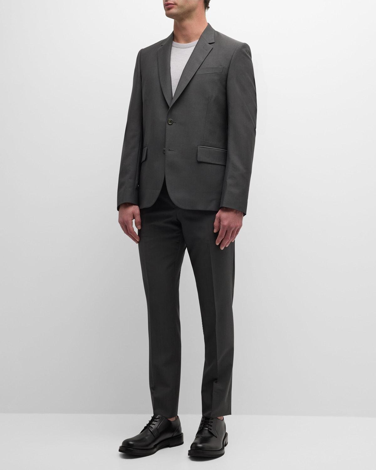 Paul Smith Men's Wool-Mohair Two-Button Suit - Size: 44R - BLACK Product Image