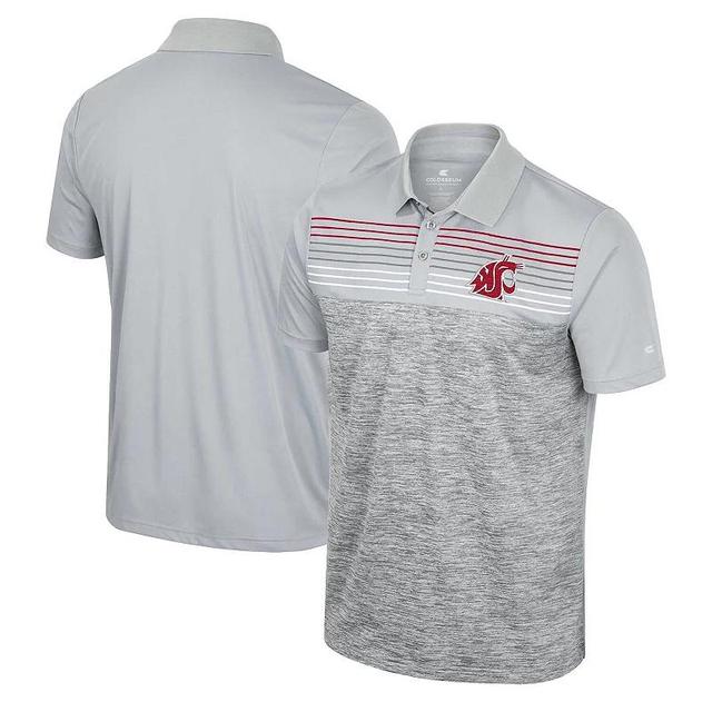 Mens Colosseum Gray Washington State Cougars Cybernetic Polo Product Image