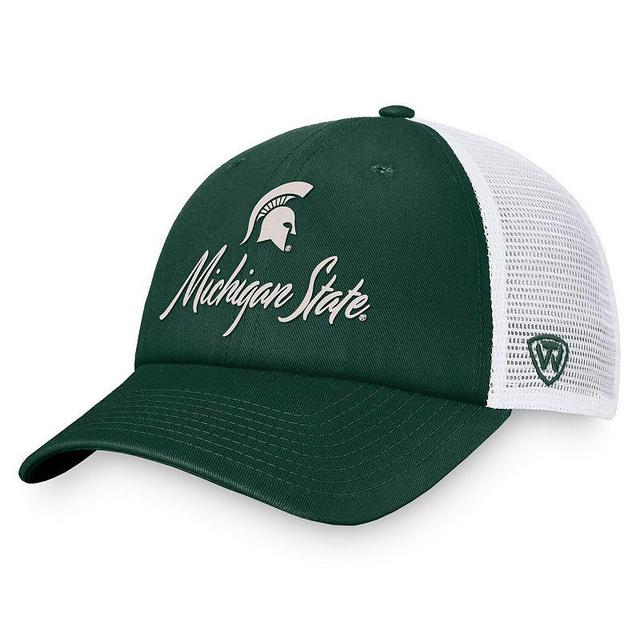 Womens Top of the World /White Michigan State Spartans Charm Trucker Adjustable Hat Product Image