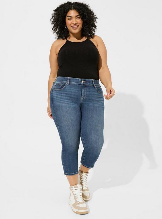 High-Rise Crop Bombshell Skinny Stretch Jeans product image