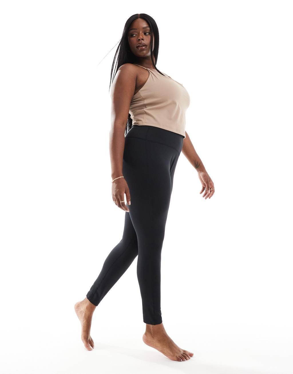 ASOS 4505 Curve Icon yoga soft touch gym leggings in black Product Image