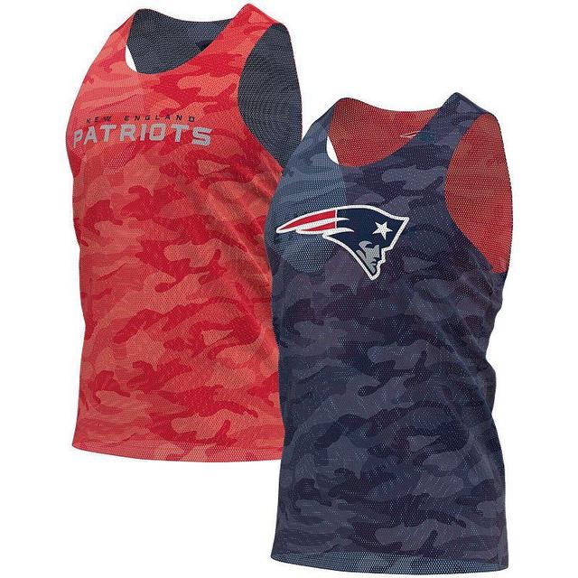 Mens FOCO /Red New England Patriots Reversible Mesh Tank Top Blue Product Image