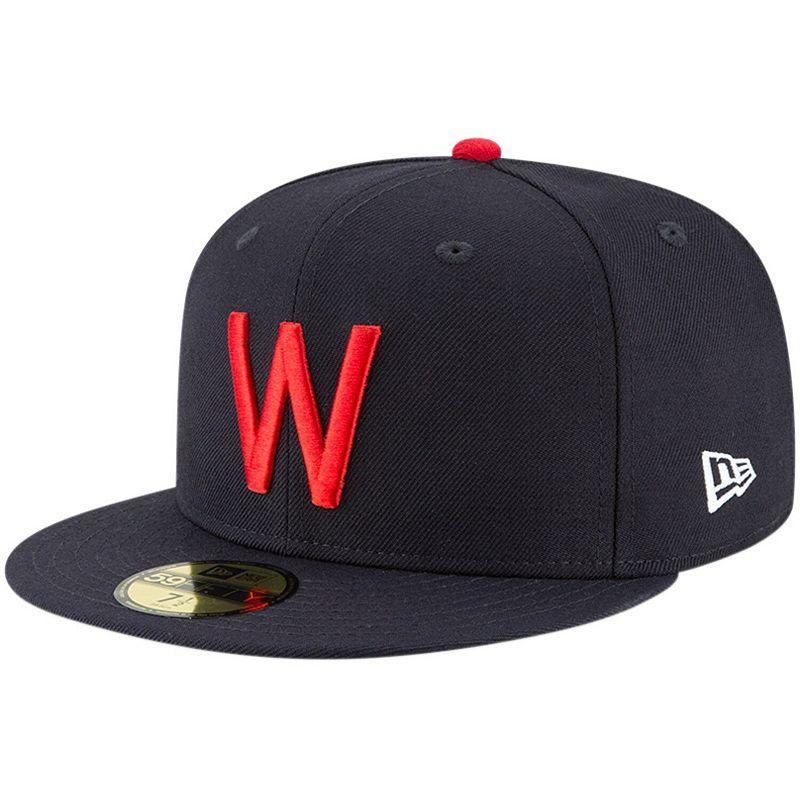 Mens New Era Washington Senators Cooperstown Collection Wool 59FIFTY Fitted Hat Blue Product Image