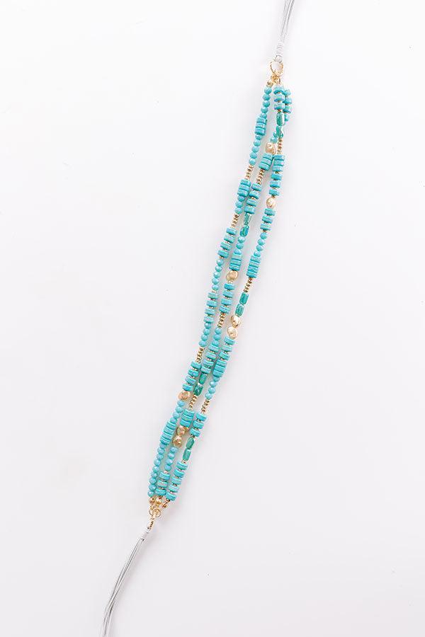 Bora Bora Trip Layered Necklace in Turquoise Product Image