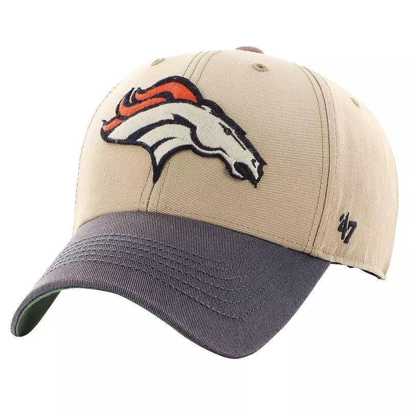 Mens 47 Khaki/Navy Denver Broncos Dusted Sedgwick MVP Adjustable Hat Product Image