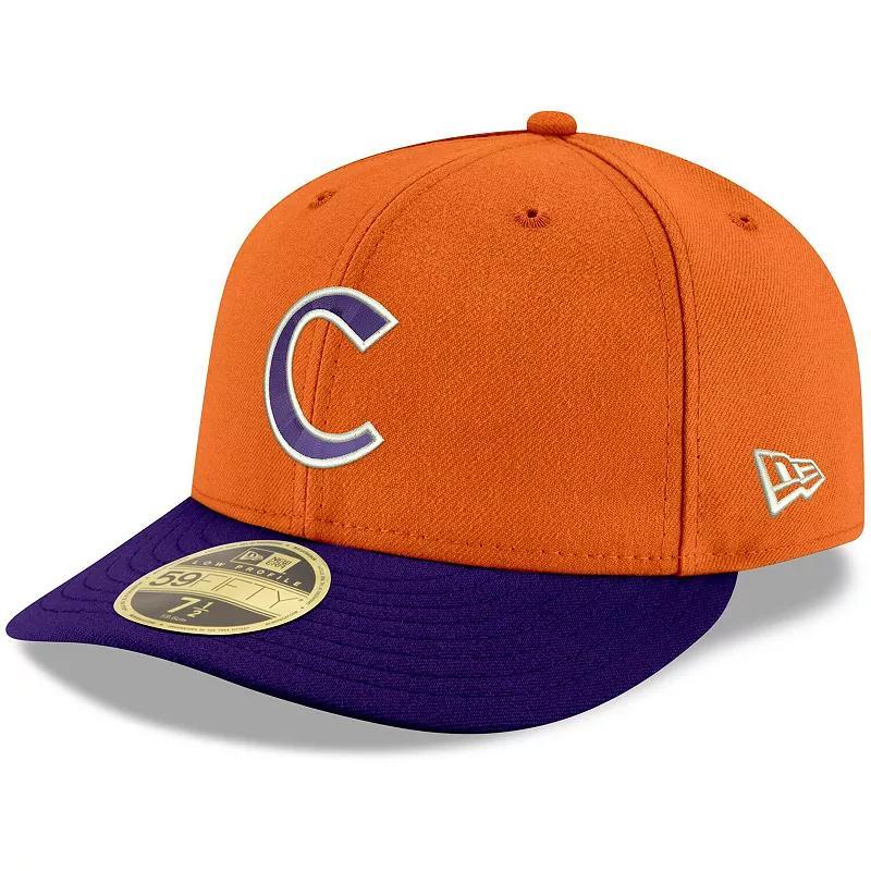 Mens New Era Orange/Purple Clemson Tigers Basic Low Profile 59FIFTY Fitted Hat Product Image