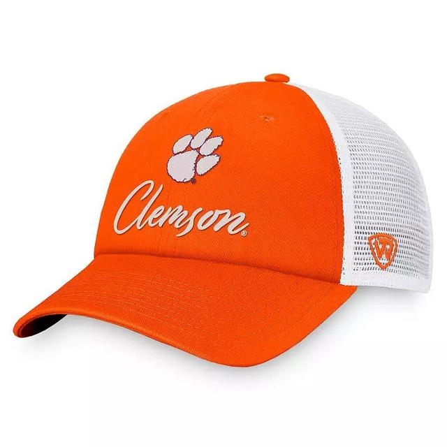 Womens Top of the World /White Clemson Tigers Charm Trucker Adjustable Hat Product Image