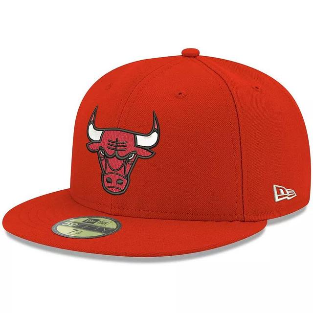 Mens New Era Chicago Bulls Official Team Color 59FIFTY Fitted Hat Product Image