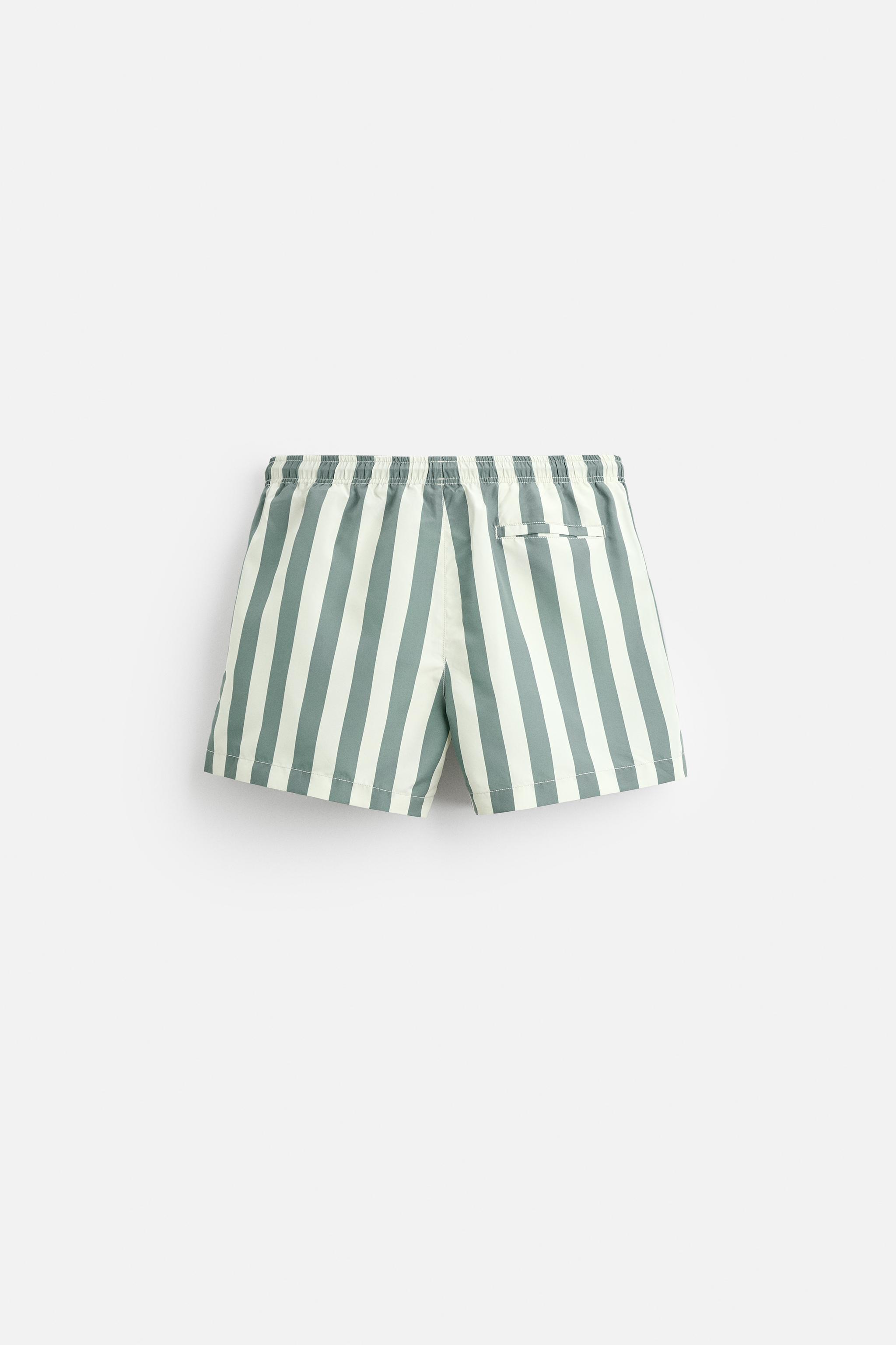 STRIPED REGULAR SWIMMING TRUNKS Product Image